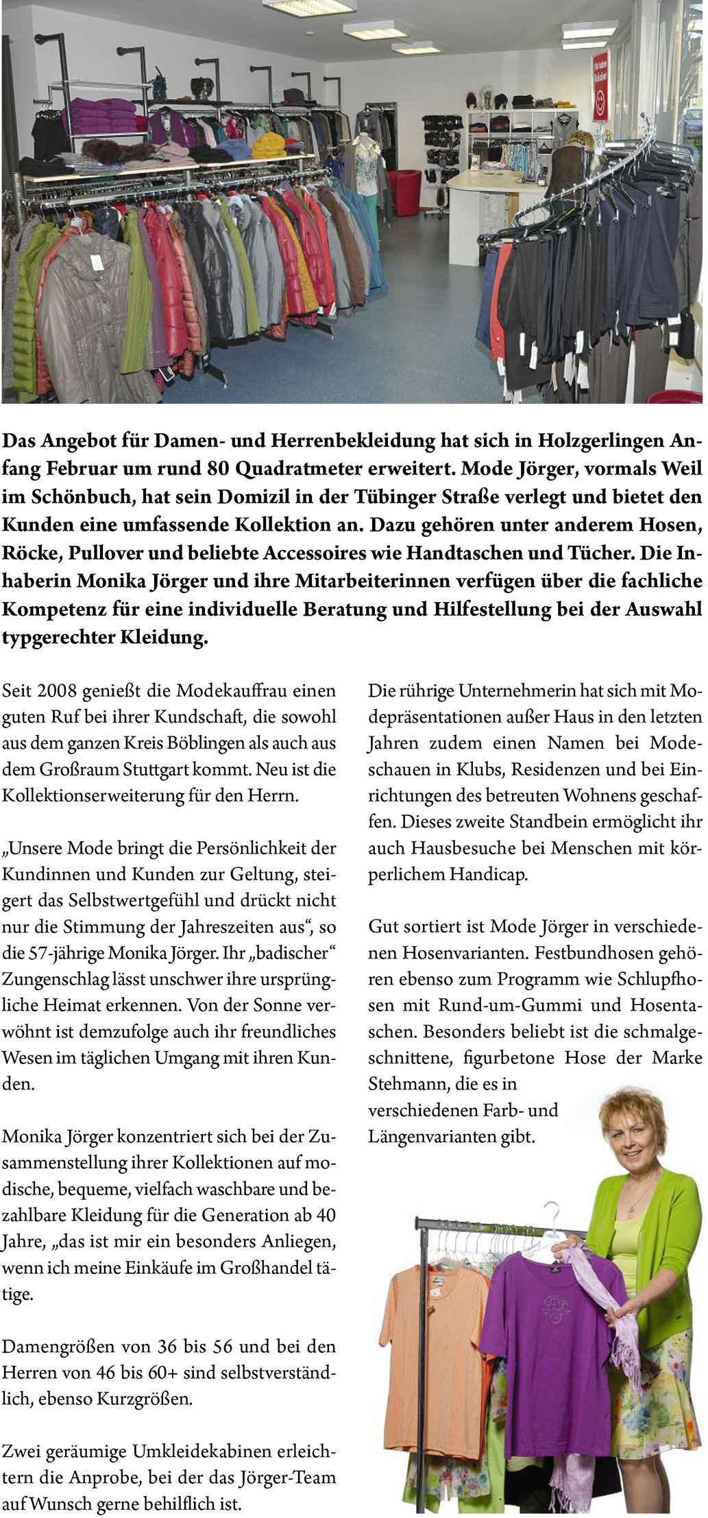 MODEJoerger-Zeitungsbericht